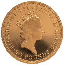 1989 Half Ounce Proof Britannia Gold Coin