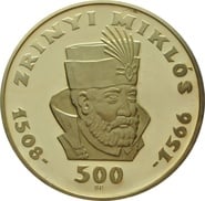500 Forint 1966 Zrínyi Miklós Gold Coin