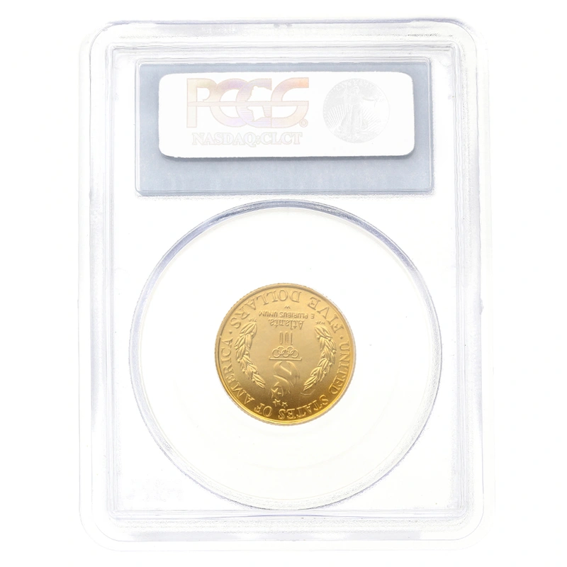 1996 Atlanta Olympic Flag Bearer - American Gold Commemorative $5 MS70 PCGS