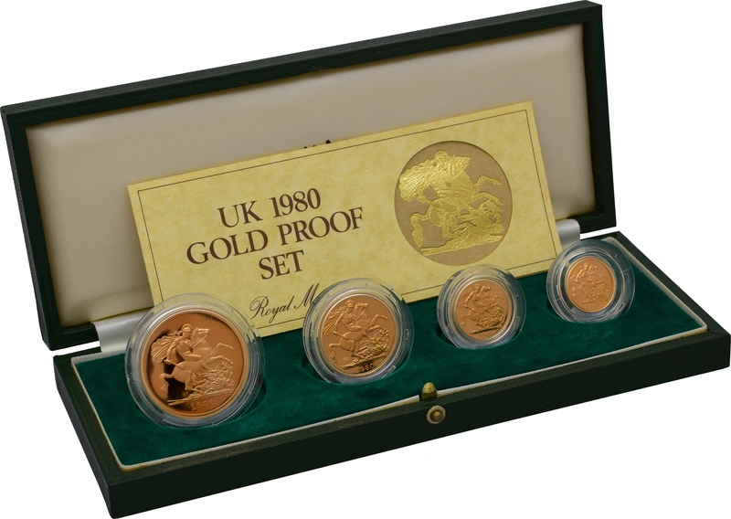 Gold Proof 1980, Four Coin Sovereign Set - From $8,127