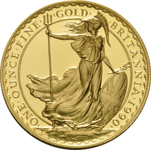 1990 Proof Britannia Gold 4-Coin Boxed Set