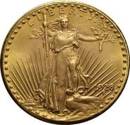 1928 $20 Double Eagle St Gaudens Head Gold Coin Philadelphia