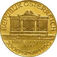 1990 Austrian Gold Philharmonic Coin 1oz
