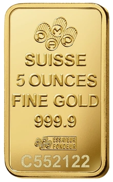 PAMP 5oz Gold Bar Minted