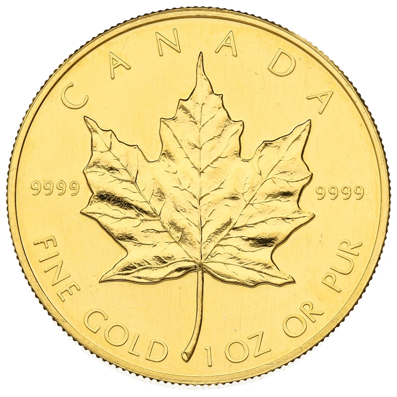 1989 1oz Canadian Maple Gold Coin