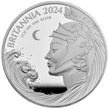 2024 Britannia 5oz Silver Proof Coin Boxed