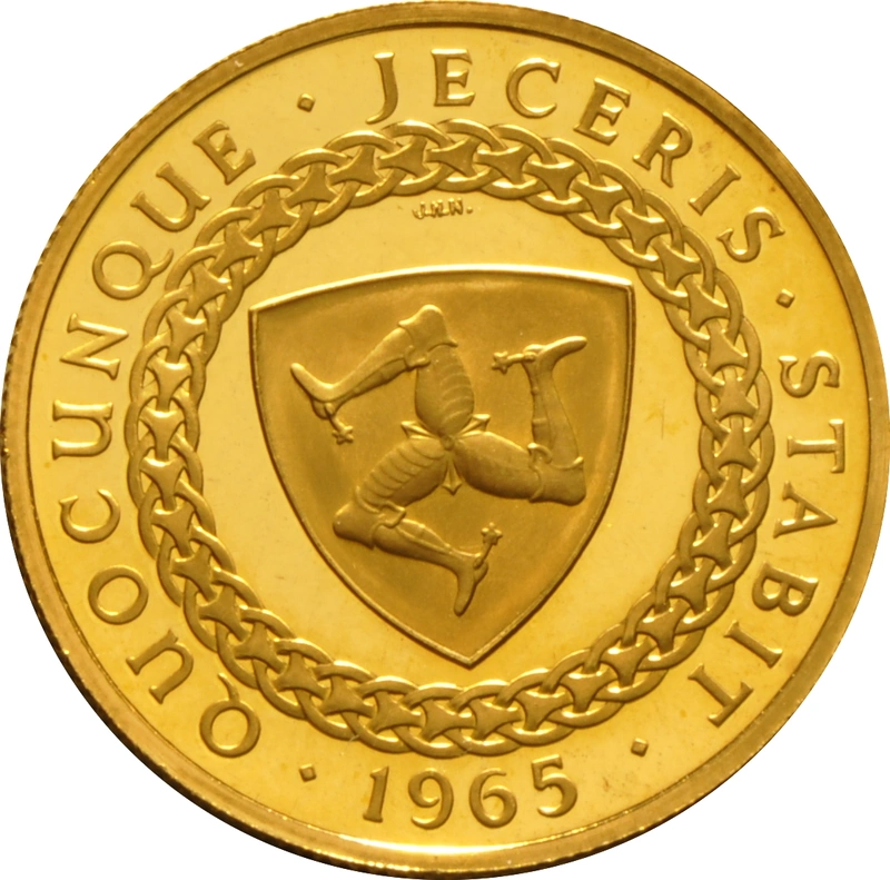 1965 Isle of Man Half Sovereign Gold Coin 23.5ct Bicentenary of the Revestment Act