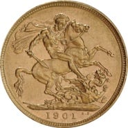 1901 Gold Sovereign - Victoria Old Head - London
