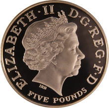 2005 - Gold Five Pound Proof Coin, Battle of Trafalgar