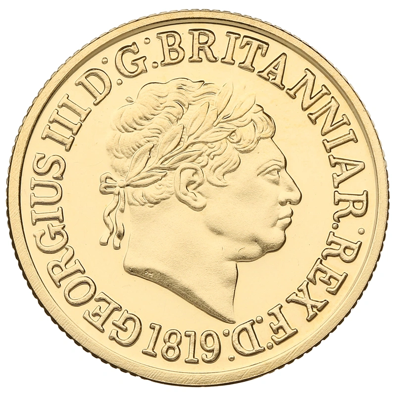1819 Gold Proof Sovereign - George III - restrike