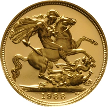1988 Gold Proof Sovereign Three Coin Set