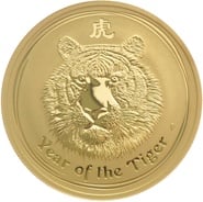 2010 1oz Gold Australian Lunar Year of the Tiger