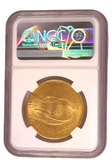 1908 $20 Double Eagle St Gaudens Gold coin Philadelphia no motto NGC MS63