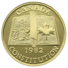 Canadian 1982 $100 Half Ounce Proof Gold Coin Constitution Boxed