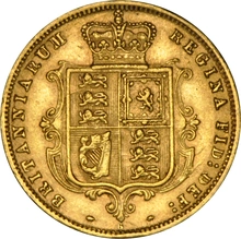 1878 Half Sovereign Victoria Young Head Shield Back - London NGC AU53