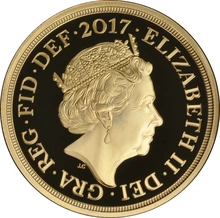 2017 Proof Gold £5 Coin Quintuple Sovereign 200th Anniversary