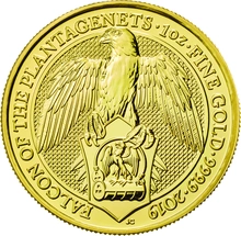 2019 1oz Falcon of the Plantagenets Gold Coin Queen's Beasts