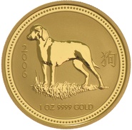 1oz Gold Australian Lunar Year of the Dog 2006