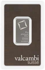 20g Platinum Bar Valcambi Minted