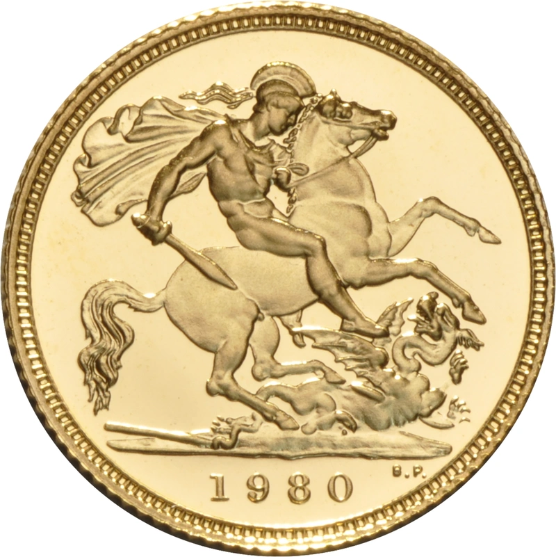 1980 Proof Gold Half Sovereign Elizabeth II Decimal Head