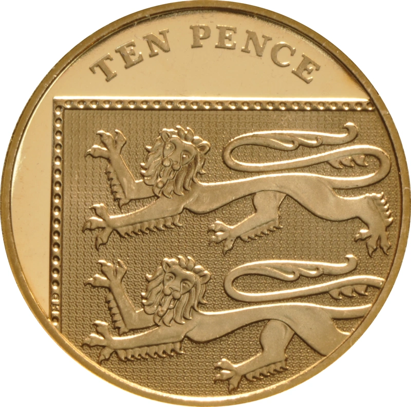 2008 Gold Proof 10p Ten Pence Piece - Royal Shield