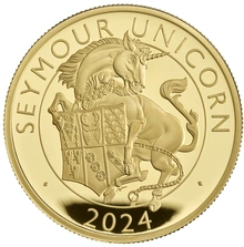 2024 Seymour Unicorn - 1oz Tudor Beasts Proof Gold Coin Boxed