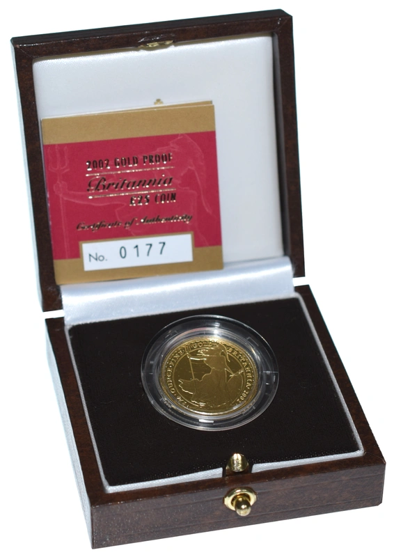 2002 Proof 1/4oz Gold Britannia Coin Boxed