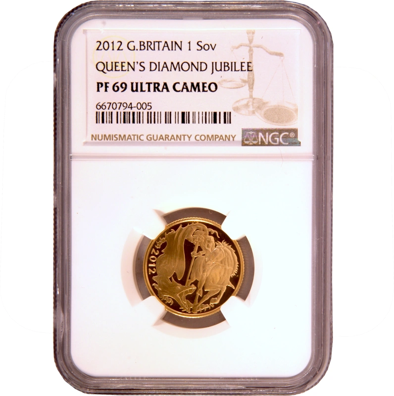 2012 Gold Proof Sovereign - Elizabeth II Fourth Head - NGC PF69