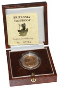 1987 Britannia Quarter Ounce Gold Proof Coin boxed with COA
