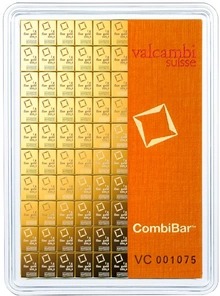 100 x 1g Gold Bar Valcambi CombiBar