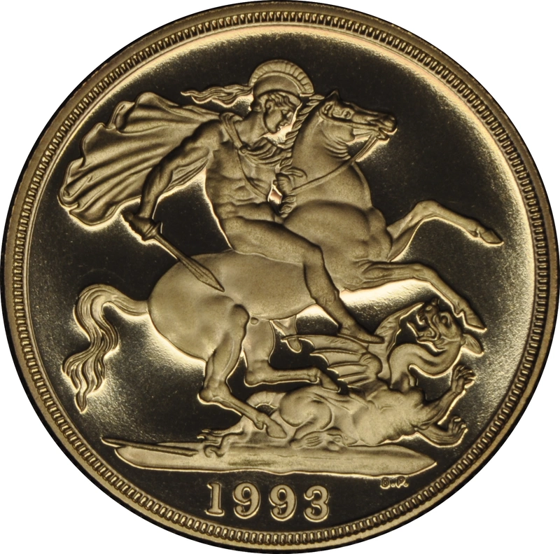 1993 £2 Two Pound Proof Gold Coin (Double Sovereign)