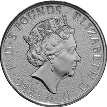 2017 2oz Red Dragon of Wales Silver Coin Queen's Beasts
