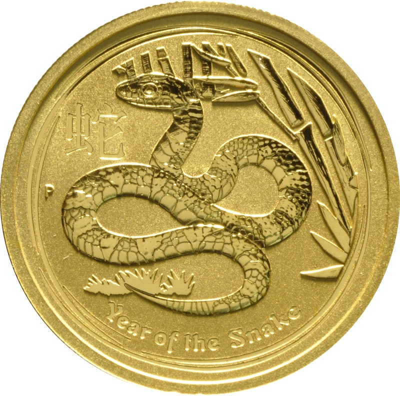 2013 1oz Year of the Snake Gold Coin