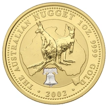 2002 1oz Gold Australian Nugget Liberty Bell