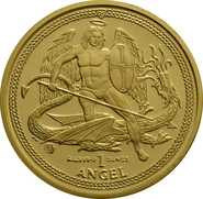 2009 1oz Gold Isle of Man Angel