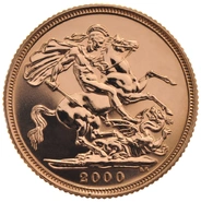 2000 Gold Sovereign - Elizabeth II Fourth Head