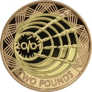 2001 £2 Two Pound Proof Gold Coin: Marconi