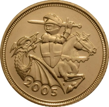 2005 Gold Half Sovereign Elizabeth II Fourth Head