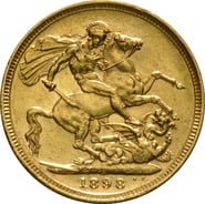 1898 Gold Sovereign - Victoria Old Head - S