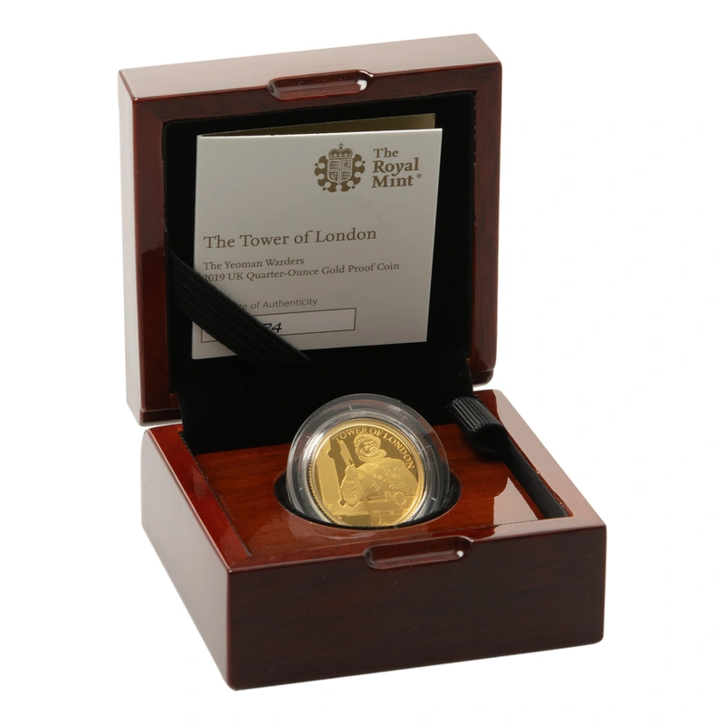 2019 1/4oz Tower of London Yeoman Warders Proof Gold Coin Boxed