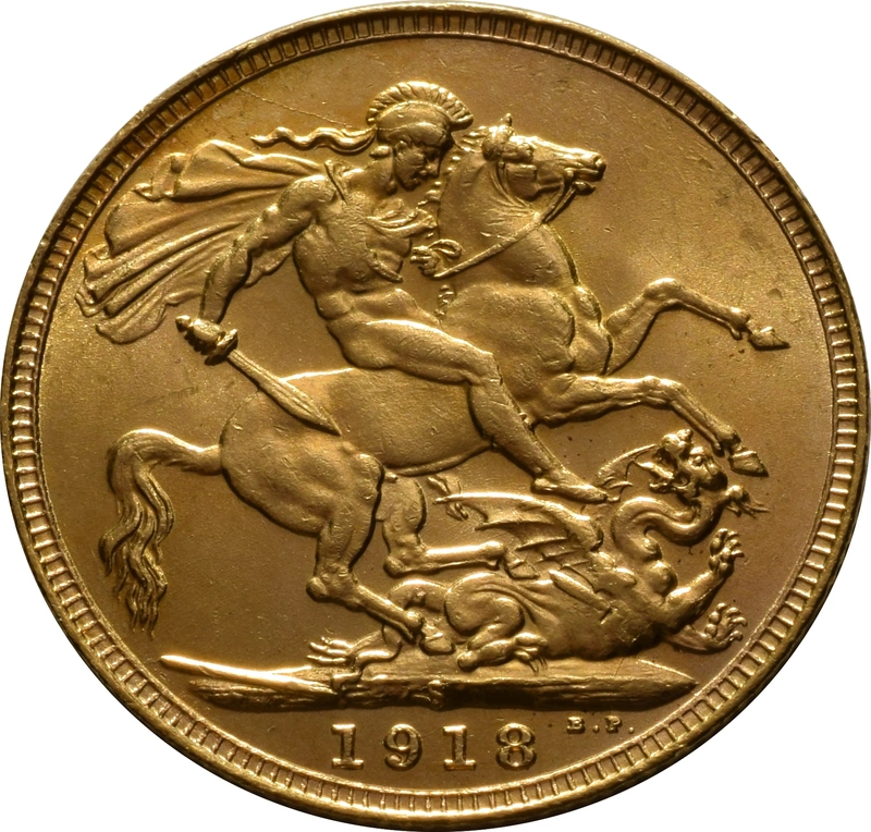 1918 Gold Sovereign Coin George V Sydney