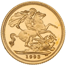 Gold Proof 1993 Half Sovereign Boxed