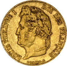 20 French Francs - Louis-Philippe Laureate Head