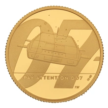 2020 1/4oz James Bond - Pay Attention 007 Proof Gold Coin Boxed