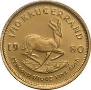 1980 1/10oz Krugerrand Gold Coin