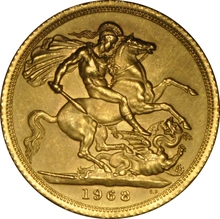 1968 Gold Sovereign - Elizabeth II Young Head
