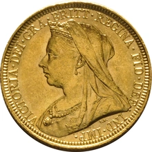 1893 Gold Sovereign - Victoria Old Head - S