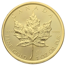 2019 Canadian Maple Leaf Gold Coin 1oz