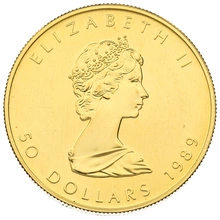 1989 1oz Canadian Maple Gold Coin