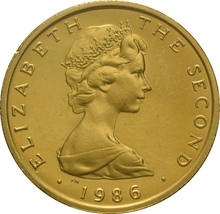 1986 Gold £1 Manx Town Series - Douglas